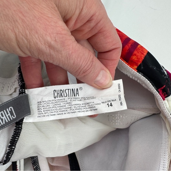 Christina Abstract Patterned One Piece Bathing with Skirt - Picture 11 of 13